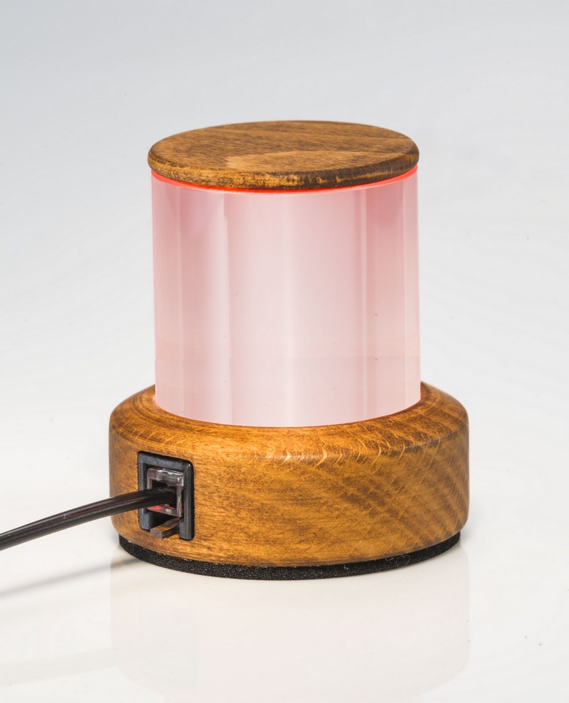 PunchLight Studio Warning Lamp LED Wood
